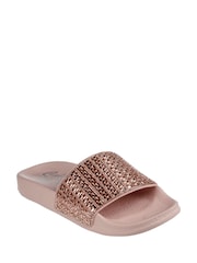 Skechers Pink Pop Ups New Spark Womens Slides - Image 4 of 4