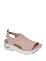 Розовый - женские сандалии Skechers Arch Fit City Catch - Image 3 of 5