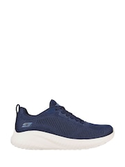 Skechers Navy Blue Womens Bobs Squad Chaos Face Off Trainers - Image 1 of 6
