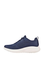 Skechers Navy Blue Womens Bobs Squad Chaos Face Off Trainers - Image 2 of 6