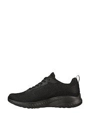 Skechers Black Chrome Womens Bobs Squad Chaos Face Off Trainers - Image 5 of 7