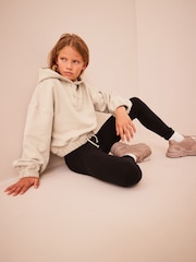 Ecru Cream Cropped Drawstring Waist Hoodie (3-16yrs) - Image 1 of 6