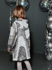 Silver Sequin Longline Hoodie And Leggings Set (3-16yrs) - Image 2 of 9
