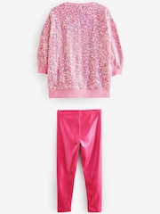 Pink Sequin Party Jumper and Leggings Set (3-16yrs) - Image 6 of 7