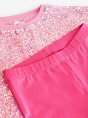 Pink Sequin Party Jumper and Leggings Set (3-16yrs) - Image 7 of 7