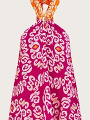 Monsoon Pink Bandhani Print Halter Ring LENZING™ ECOVERO™ Cami Top - Image 4 of 4