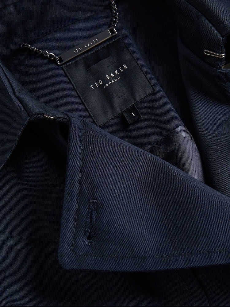 Ted Baker Blue Robbii Lightweight Trench Coat - Image 7 of 7