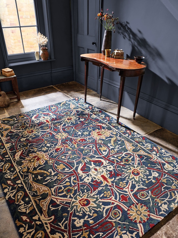 Morris & Co. Blue Snakeshead Rug - Image 1 of 4