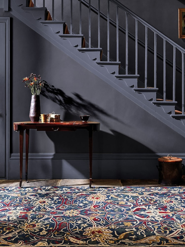 Morris & Co. Blue Snakeshead Rug - Image 2 of 4 Morris & Co. Blue Snakeshead Rug - Image 2 of 4