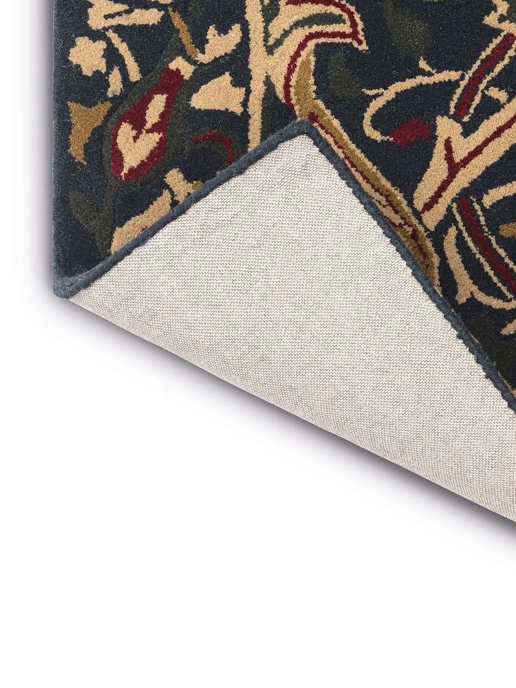 Morris & Co. Blue Snakeshead Rug - Image 4 of 4 Morris & Co. Blue Snakeshead Rug - Image 4 of 4