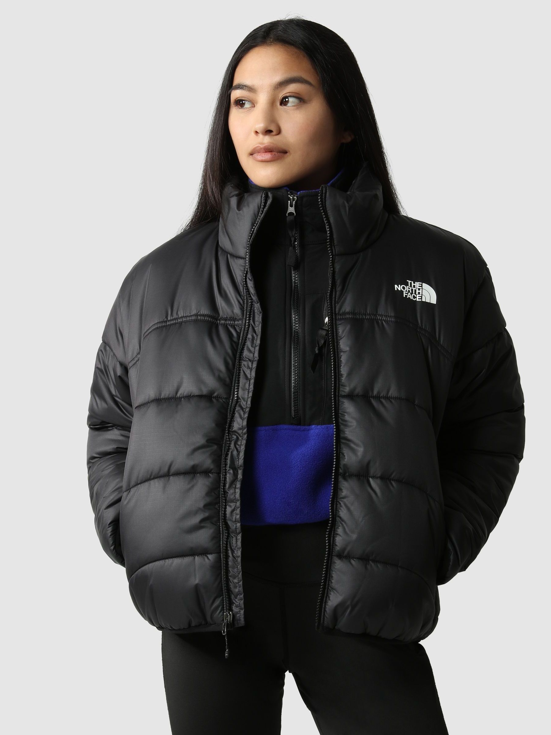 North face puffer jacket black womens clearance