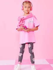 Pink/Grey Barbie License T-Shirt And Leggings Set (3-16yrs) - Image 1 of 6