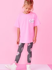 Pink/Grey Barbie License T-Shirt And Leggings Set (3-16yrs) - Image 3 of 6