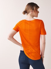 Orange Slouch V-Neck T-Shirt - Image 2 of 6