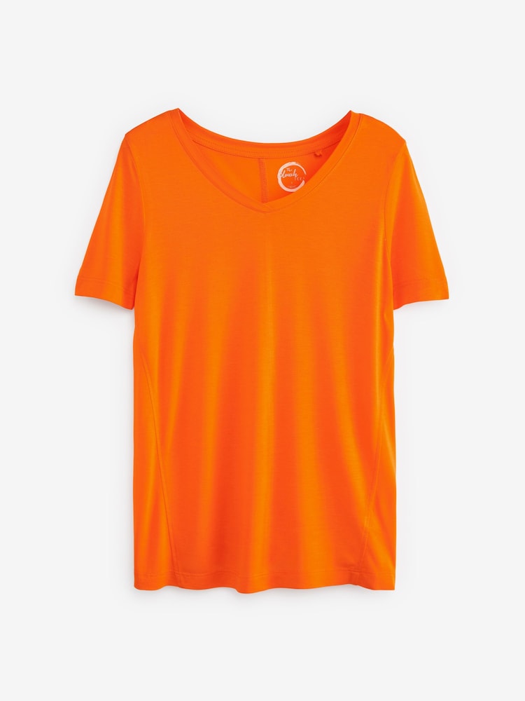 Orange Slouch V-Neck T-Shirt - Image 6 of 6