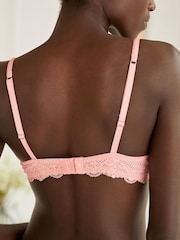 Floral Print Push Up Pad Plunge Lace Bra - Image 5 of 5