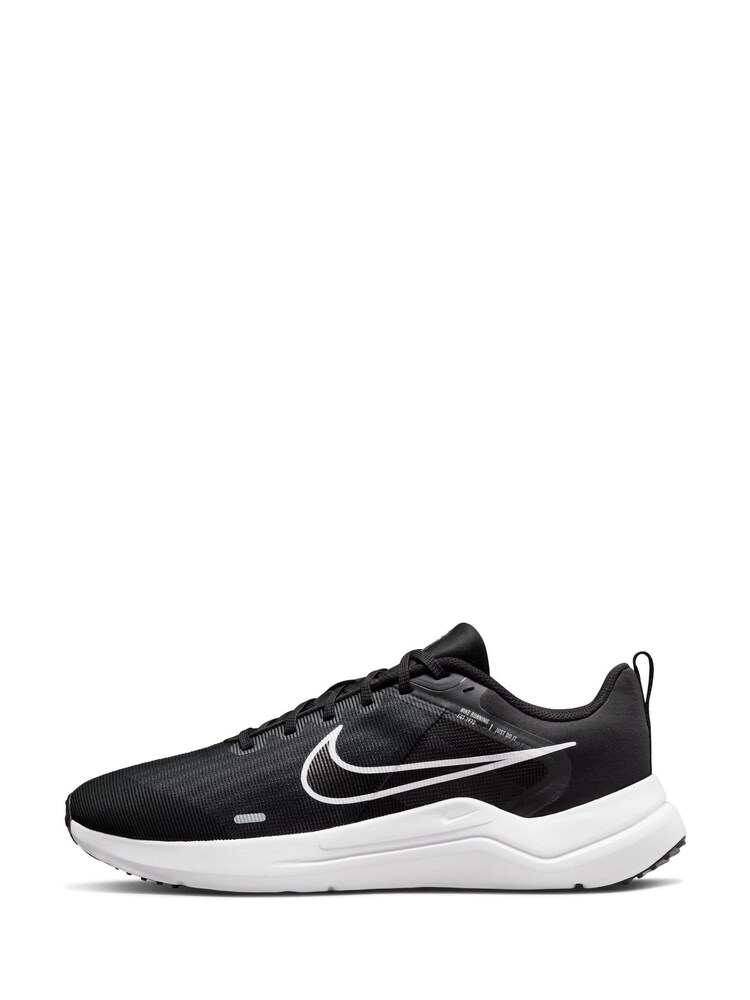 Nike Black/Grey Downshifter 12 Running Trainers - Image 2 of 10