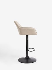 Arona Faux Leather Natural Hamilton Quilted Kitchen Bar Stool - Image 5 of 7