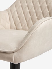Arona Faux Leather Natural Hamilton Quilted Kitchen Bar Stool - Image 6 of 7