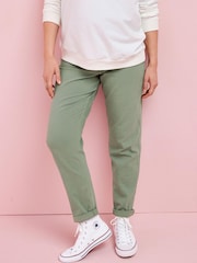 Khaki Green Maternity Over-the-Bump Mom Jeans - Image 1 of 4