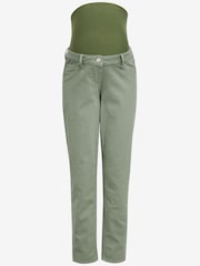 Khaki Green Maternity Over-the-Bump Mom Jeans - Image 2 of 4