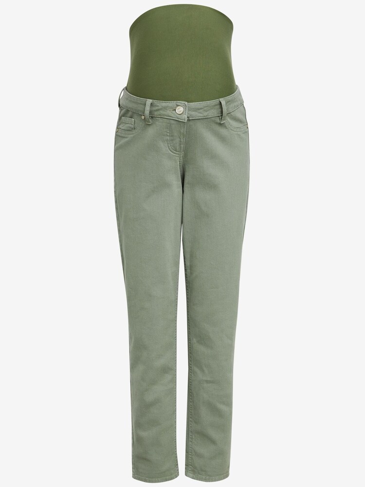 Khaki Green Maternity Over-the-Bump Mom Jeans - Image 2 of 4