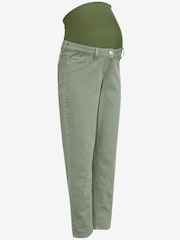 Khaki Green Maternity Over-the-Bump Mom Jeans - Image 3 of 4