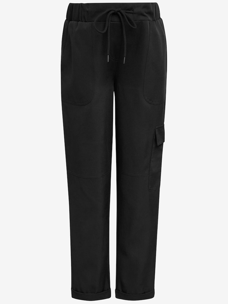 Black Maternity Utility Cargo Trouser - Image 2 of 4 Black Maternity Utility Cargo Trouser - Image 2 of 4