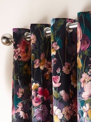Studio G Black Meadow Eyelet Curtains - Image 2 of 2