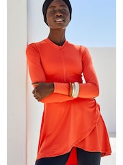 Rose Pink Long Sleeve Burkini Swim Dress - Image 1 of 5