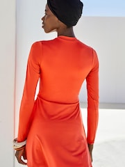 Rose Pink Long Sleeve Burkini Swim Dress - Image 2 of 5
