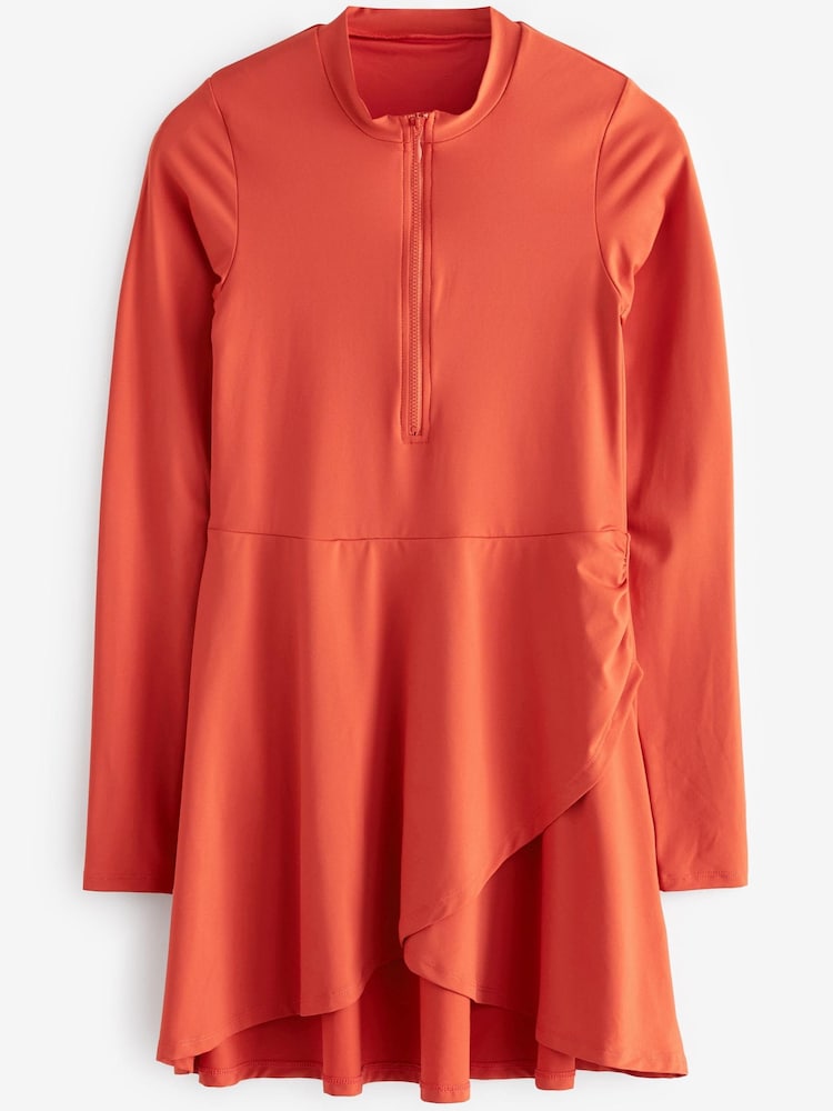 Rose Pink Long Sleeve Burkini Swim Dress - Image 5 of 5