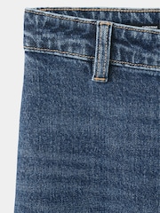Mango Blue Danila High Waisted Cropped Wide Leg Jeans - Image 6 of 7