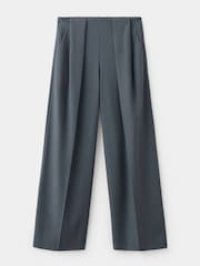 Mango Grey Pleated Straight Leg Trousers - Image 5 of 7