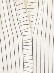 Mango Cream Stripe Blouse With Frill Trim - Image 6 of 7