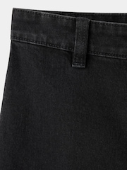 Mango Black High Waisted Cropped Wide Leg Jeans - Image 7 of 7