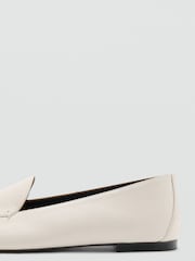 Mango White Bovine Leather Loafers - Image 3 of 5