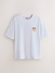 Ecru White Oranges Relaxed Fit Graphic Print Heavy Weight T-Shirt - Image 6 of 8