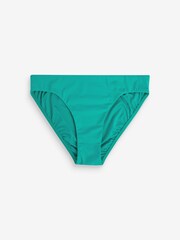 Aqua Blue High Leg Briefs Bikini Bottoms - Image 2 of 2