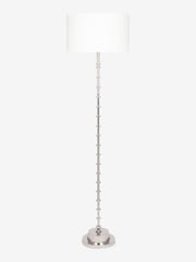 Pacific Silver Almas Silver Floor Lamp with White Shade - Image 1 of 2