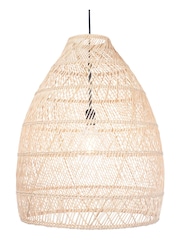 Pacific Natural Molokai Woven Cloche Ceiling Light Pendant - Image 2 of 3