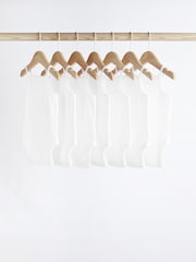 White 7 Pack Baby Strappy Bodysuits - Image 2 of 6