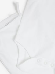 White 7 Pack Baby Strappy Bodysuits - Image 4 of 6