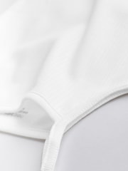White 7 Pack Baby Strappy Bodysuits - Image 5 of 6