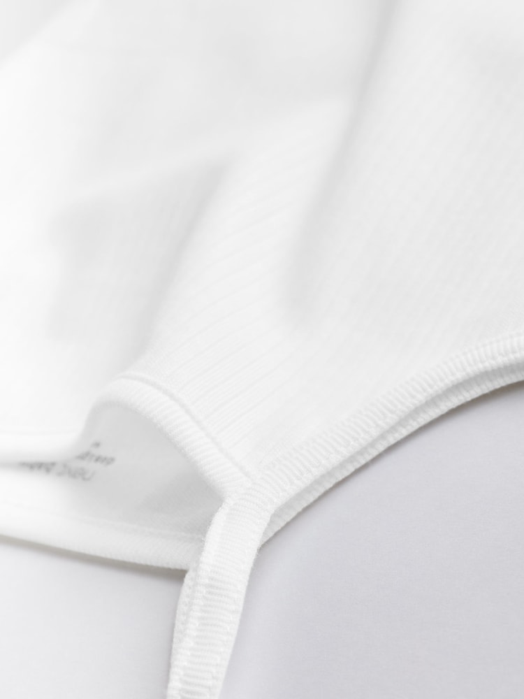 White 7 Pack Baby Strappy Bodysuits - Image 5 of 6
