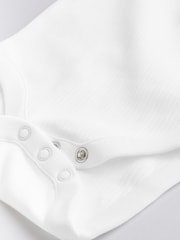 White 7 Pack Baby Strappy Bodysuits - Image 6 of 6