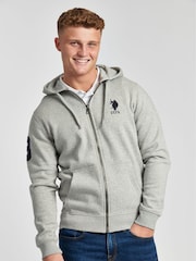 U.S. Polo Assn. Vintage Grey Heather Player 3 Hoodie - Image 1 of 6