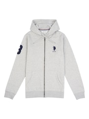 U.S. Polo Assn. Vintage Grey Heather Player 3 Hoodie - Image 4 of 6