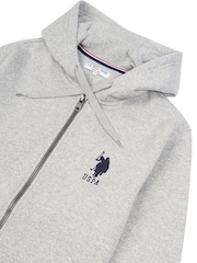 U.S. Polo Assn. Vintage Grey Heather Player 3 Hoodie - Image 6 of 6
