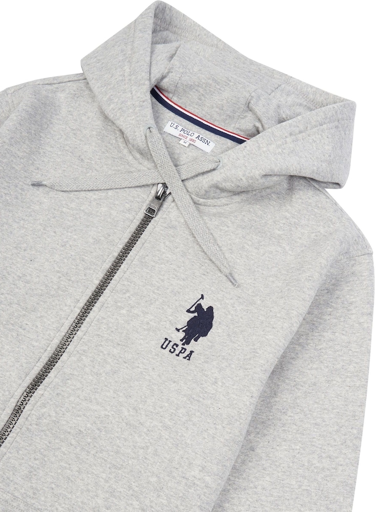 U.S. Polo Assn. Vintage Grey Heather Player 3 Hoodie - Image 6 of 6